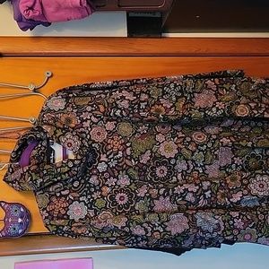 New bohemian ULLA POPKEN tunic top, sz 16/18